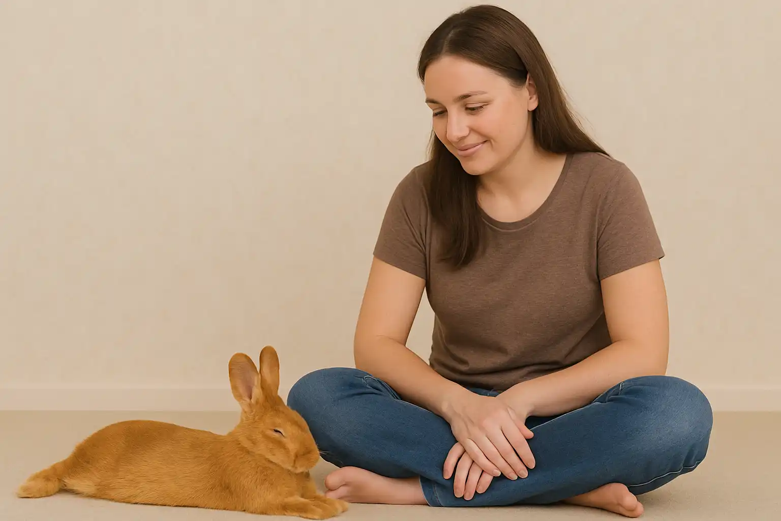 Long-term results of how to bond with your bunny shown in quiet companionship time together