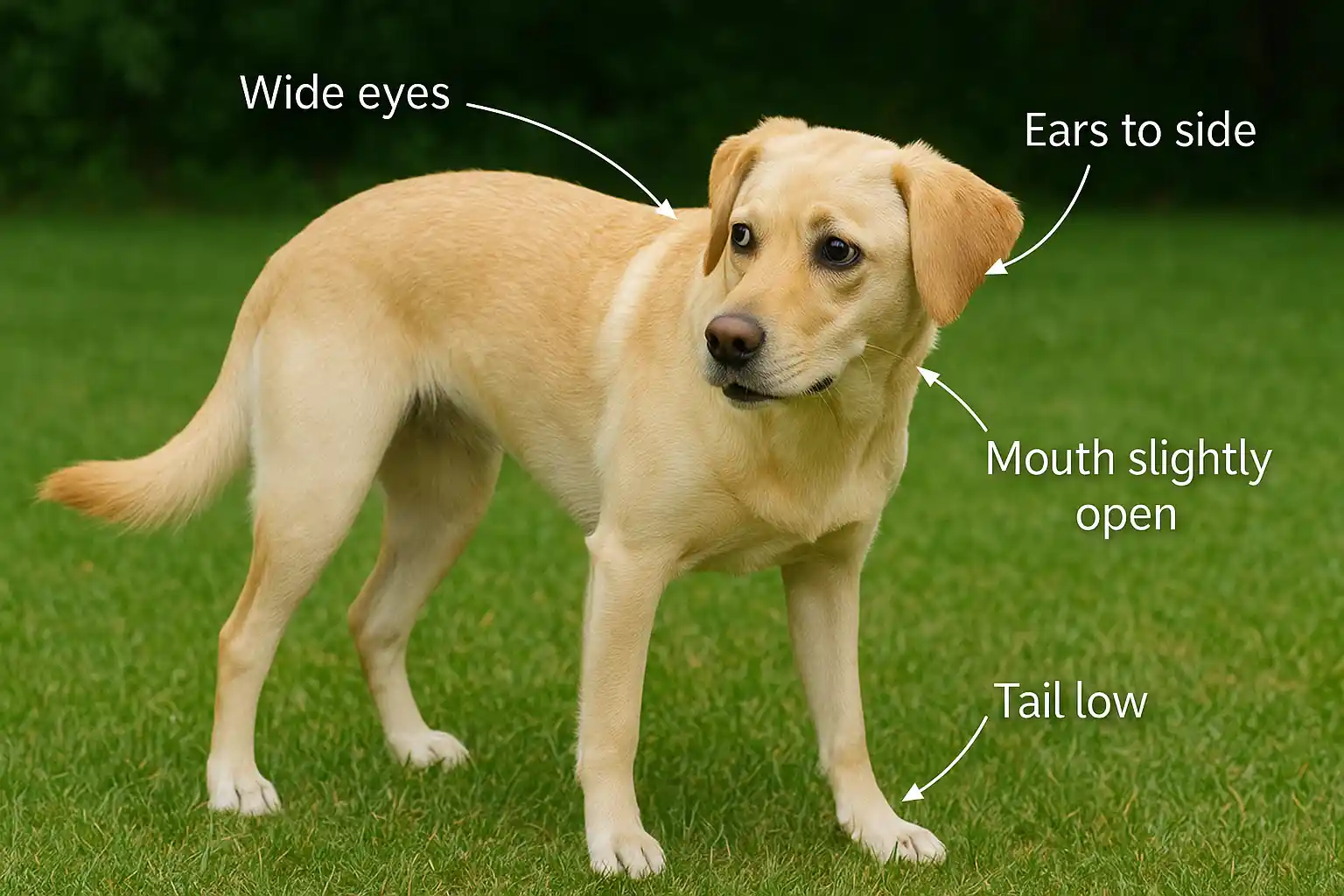 Chó thể hiện các tín hiệu ngôn ngữ cơ thể cần thiết để hiểu 5 nguyên tắc vàng trong huấn luyện chó