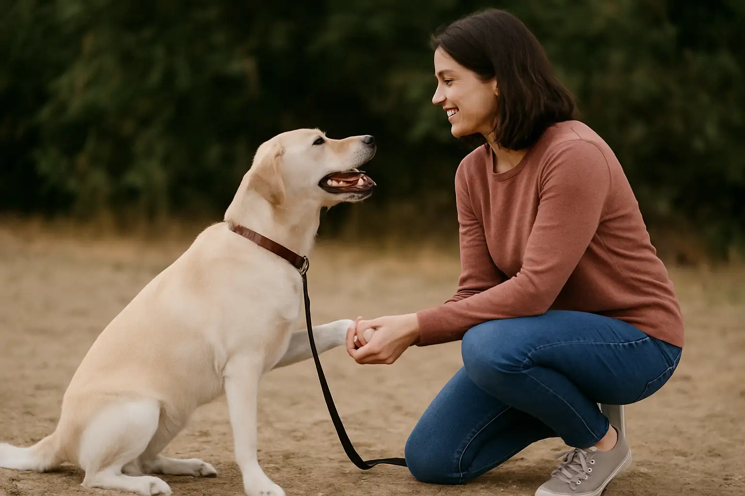 Mối quan hệ giữa chủ và chó được củng cố thông qua việc áp dụng 5 nguyên tắc vàng trong huấn luyện chó