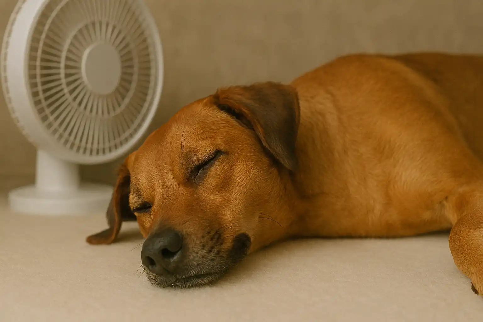 Dog breathing so fast while sleeping in temperature-controlled environment