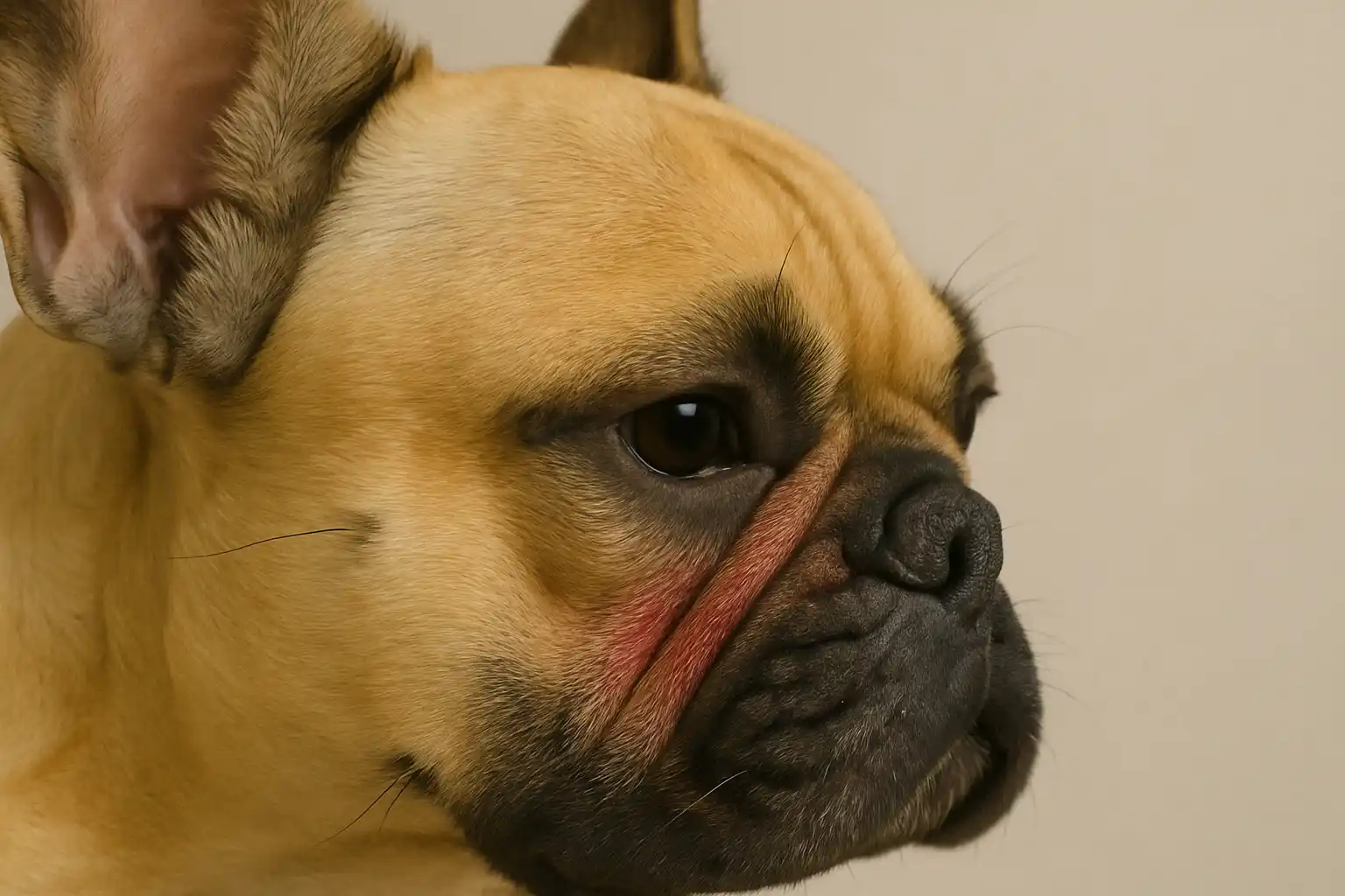French Bulldog with skin allergy symptoms