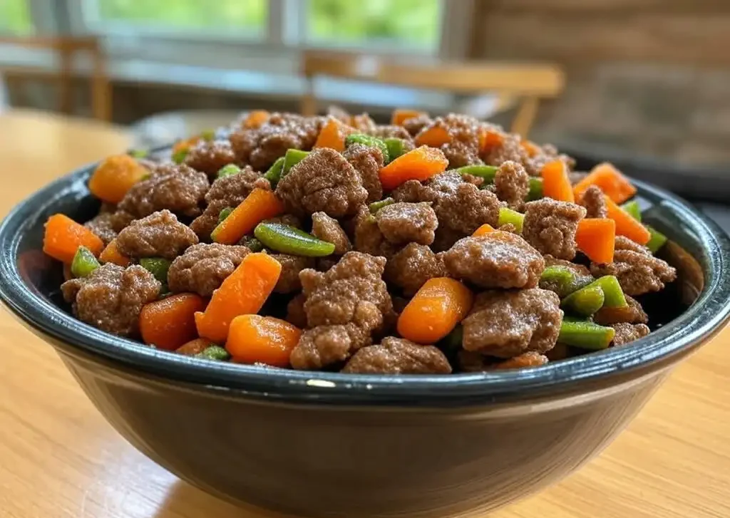 Balanced Rottweiler meal with high-protein content and joint-supporting nutrients in appropriate portion